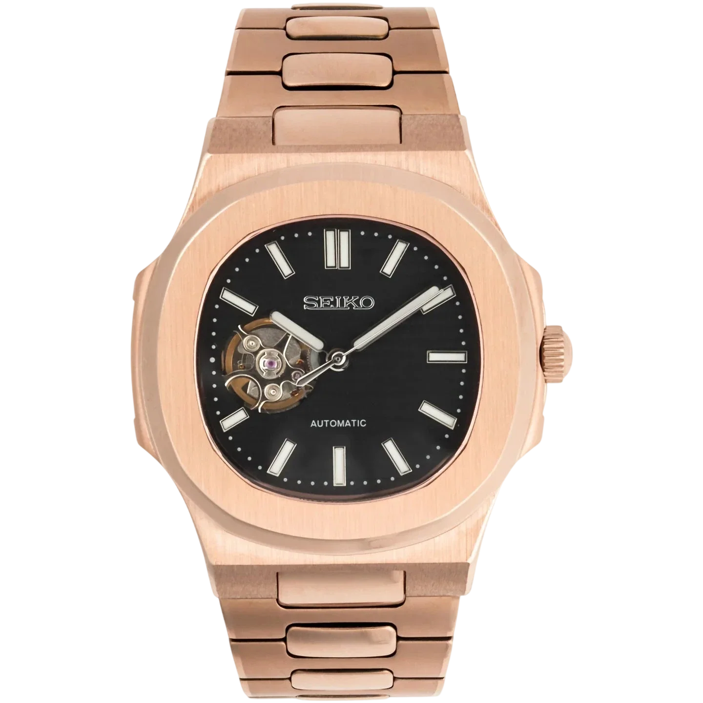 Nautiko rose gold open heart
