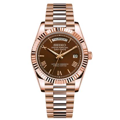 Seikodate rose-gold chocolate roman