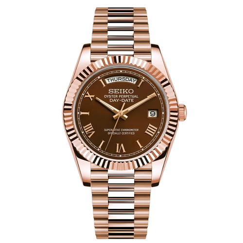 Seikodate rose-gold chocolate roman